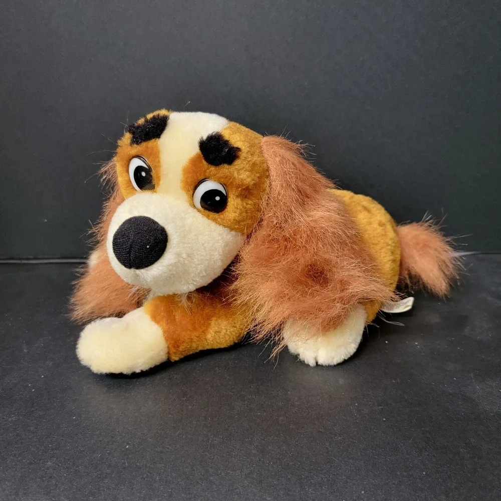 Lady And The Tramp Spaniel Brown Puppy Dog White Disney Goffa Plush 12